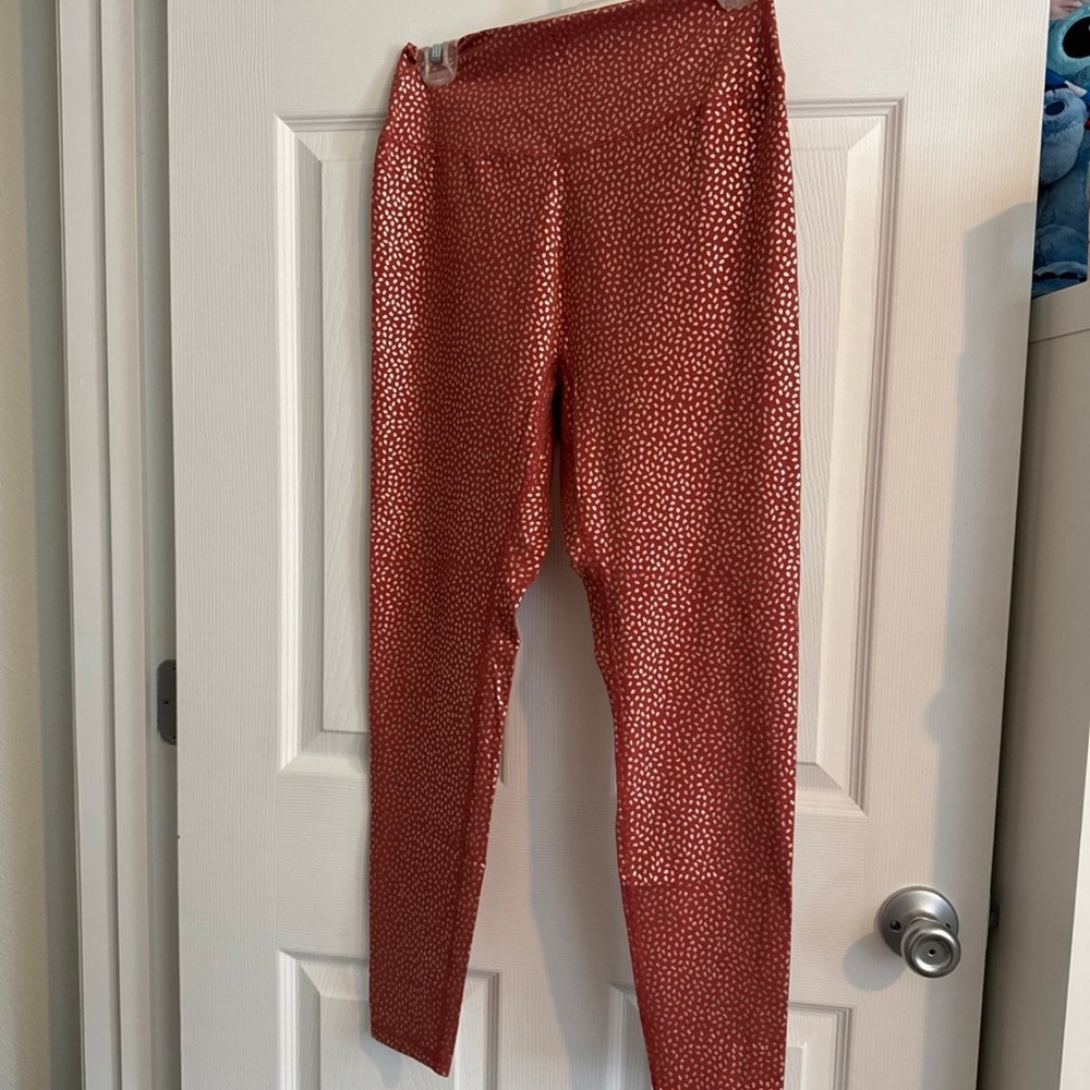 NWOT - BuffBunny Reddish/Orange and Gold Bossy Print